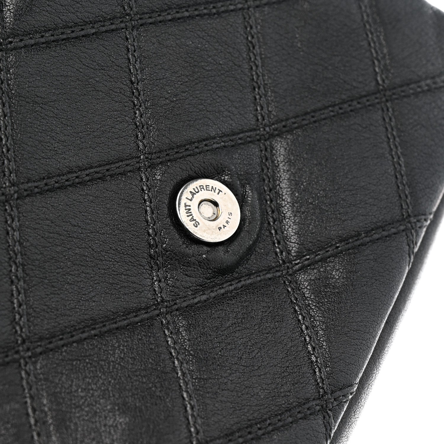 Saint Laurent Calfskin Matelasse Diamond Quilted Monogram Medium College Bag Black 11 of 11