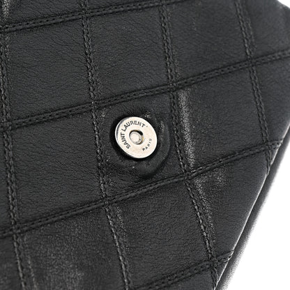 Saint Laurent Calfskin Matelasse Diamond Quilted Monogram Medium College Bag Black 11 of 11