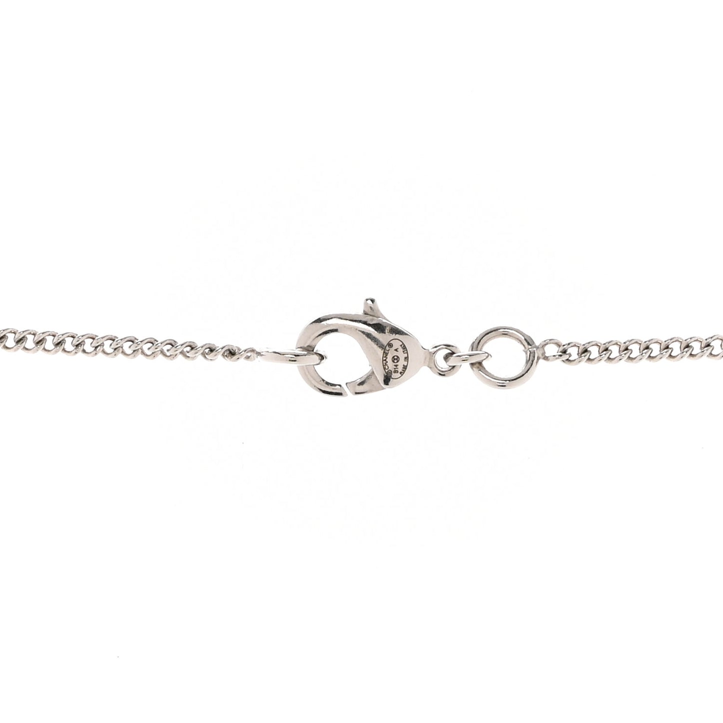 Large Baroque CC Necklace Silver