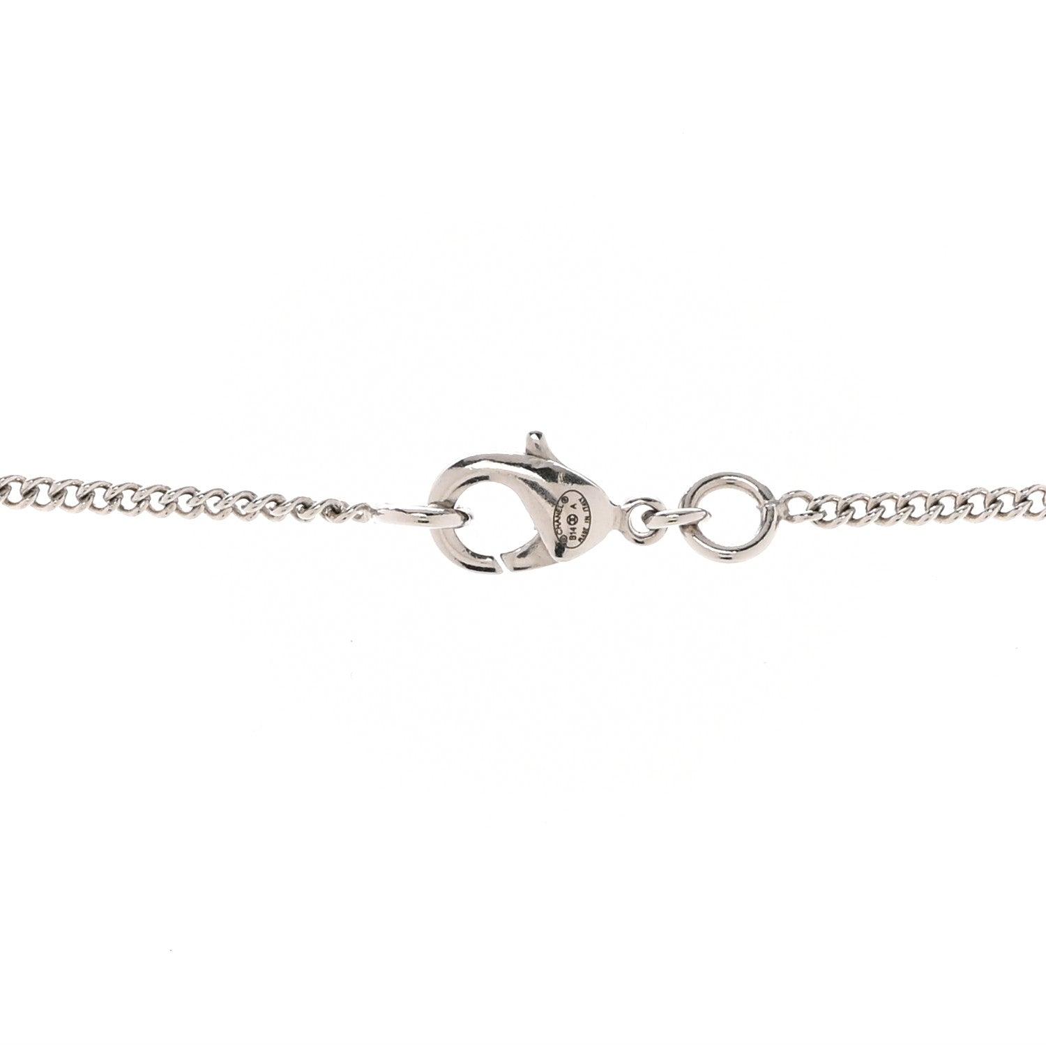 Chanel Large Baroque CC Necklace Silver 5 of 6