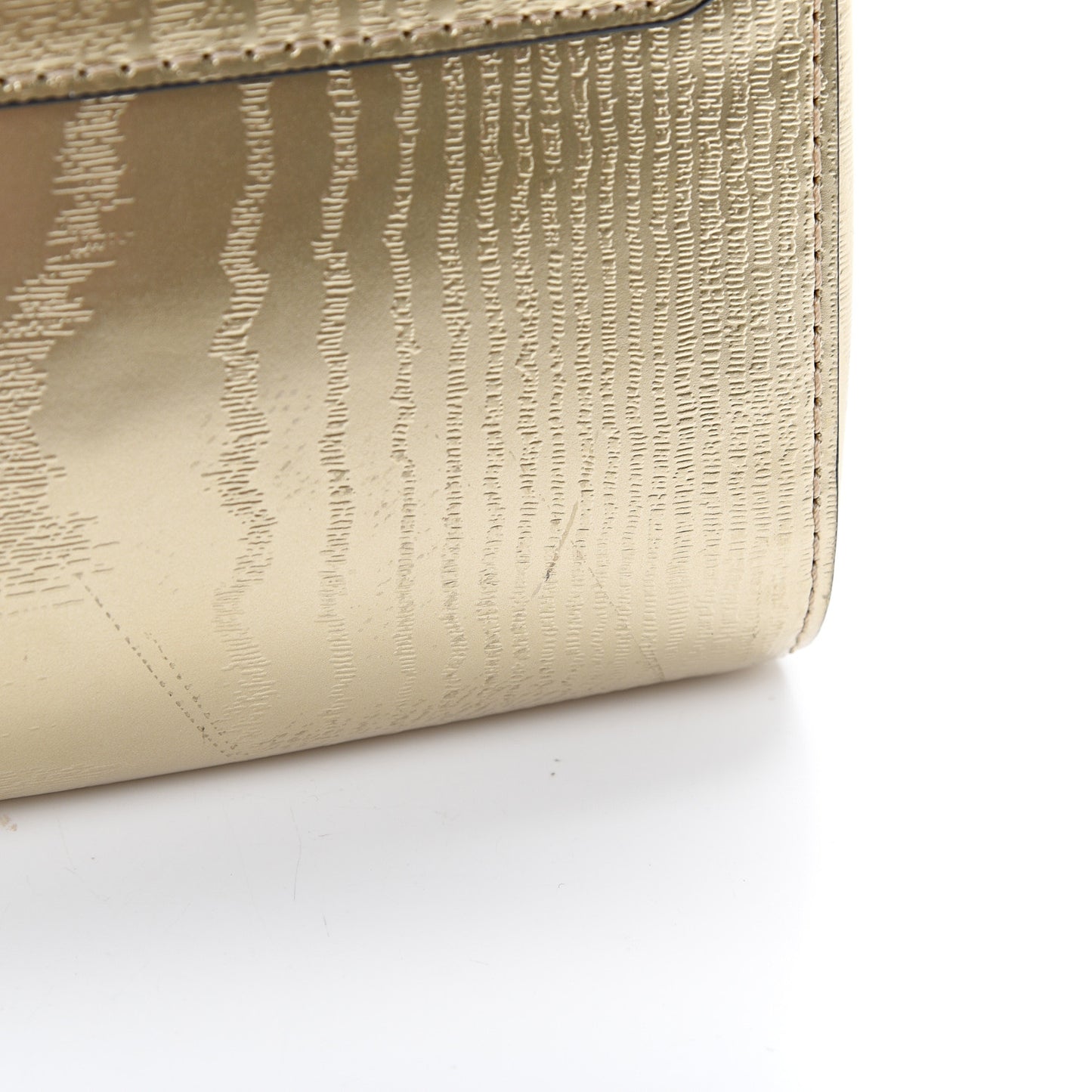 Calfskin Gravity Twist Shoulder Bag PM Gold