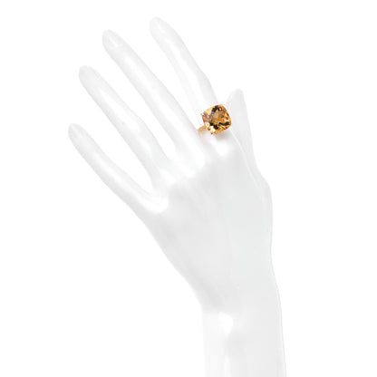 Tiffany 18K Yellow Gold Citrine Sparklers Cocktail Ring 51 5.75 2 of 6