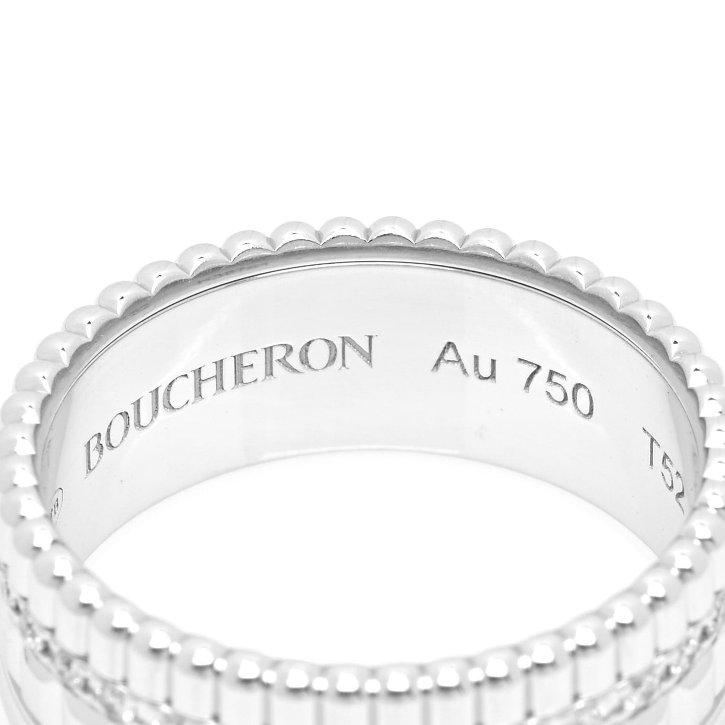 18K White Gold Diamond Small Quatre Radiant Edition Ring 52 6