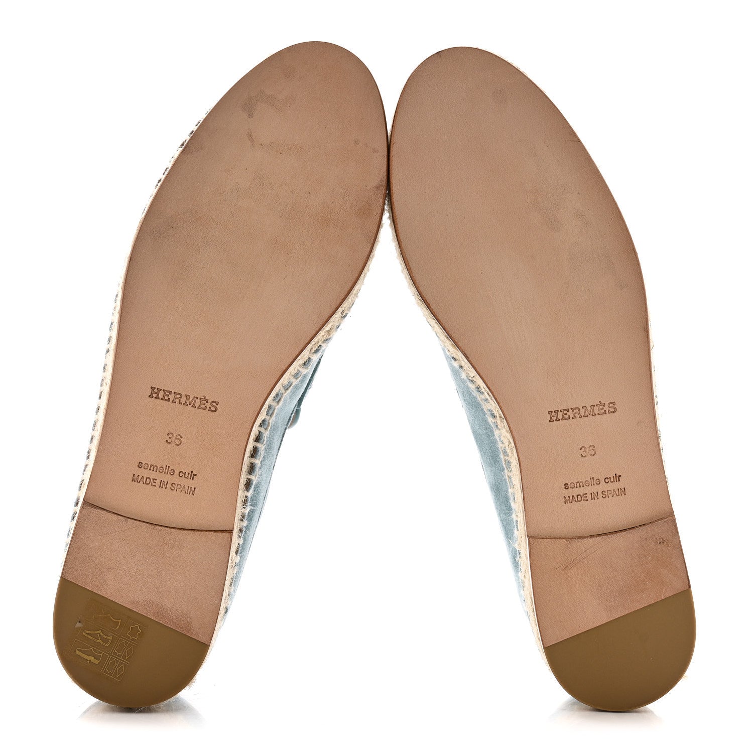 Hermes Suede Calfskin Womens Trip Espadrilles 36 Vert D'Eau 6 of 9