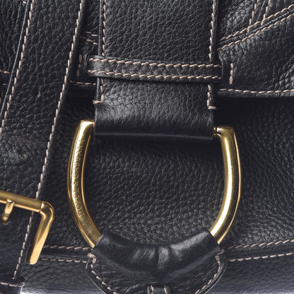 Dolce & Gabbana Grained Calfskin D Ring Shoulder Bag Black 7 of 9