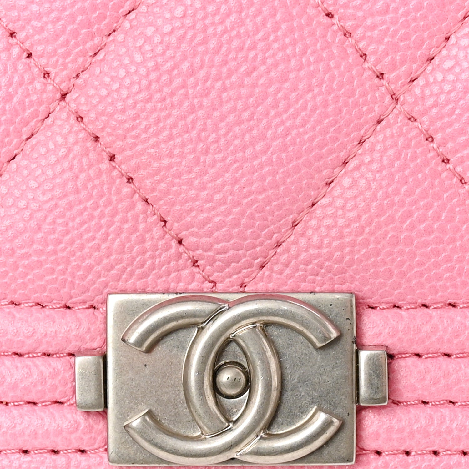 Chanel Caviar Quilted Boy Wallet On Chain WOC Pink 13 of 14