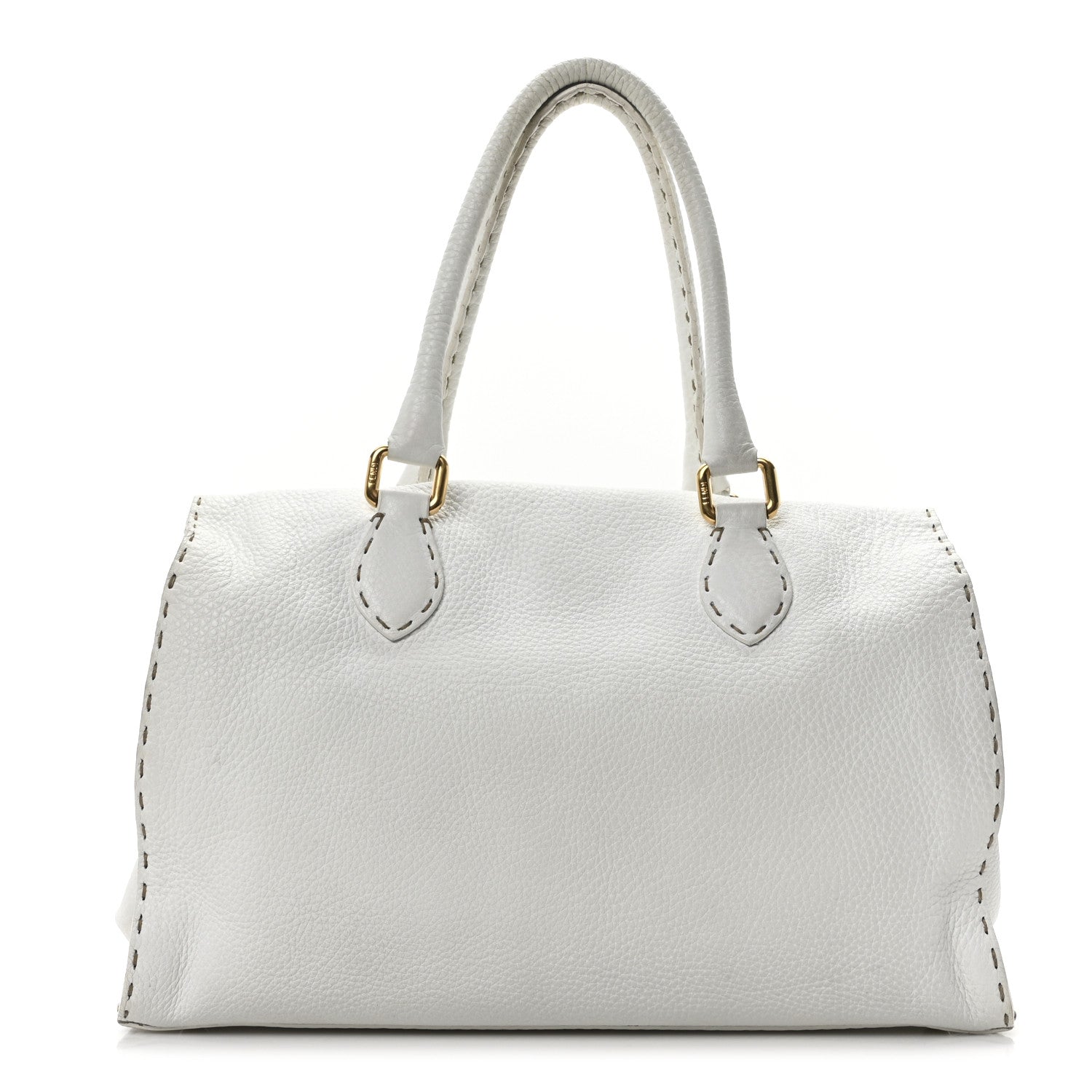 Fendi Calfskin Romano Selleria Firenze Frame Bag White 1 of 9