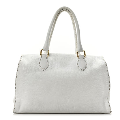 Fendi Calfskin Romano Selleria Firenze Frame Bag White 1 of 9