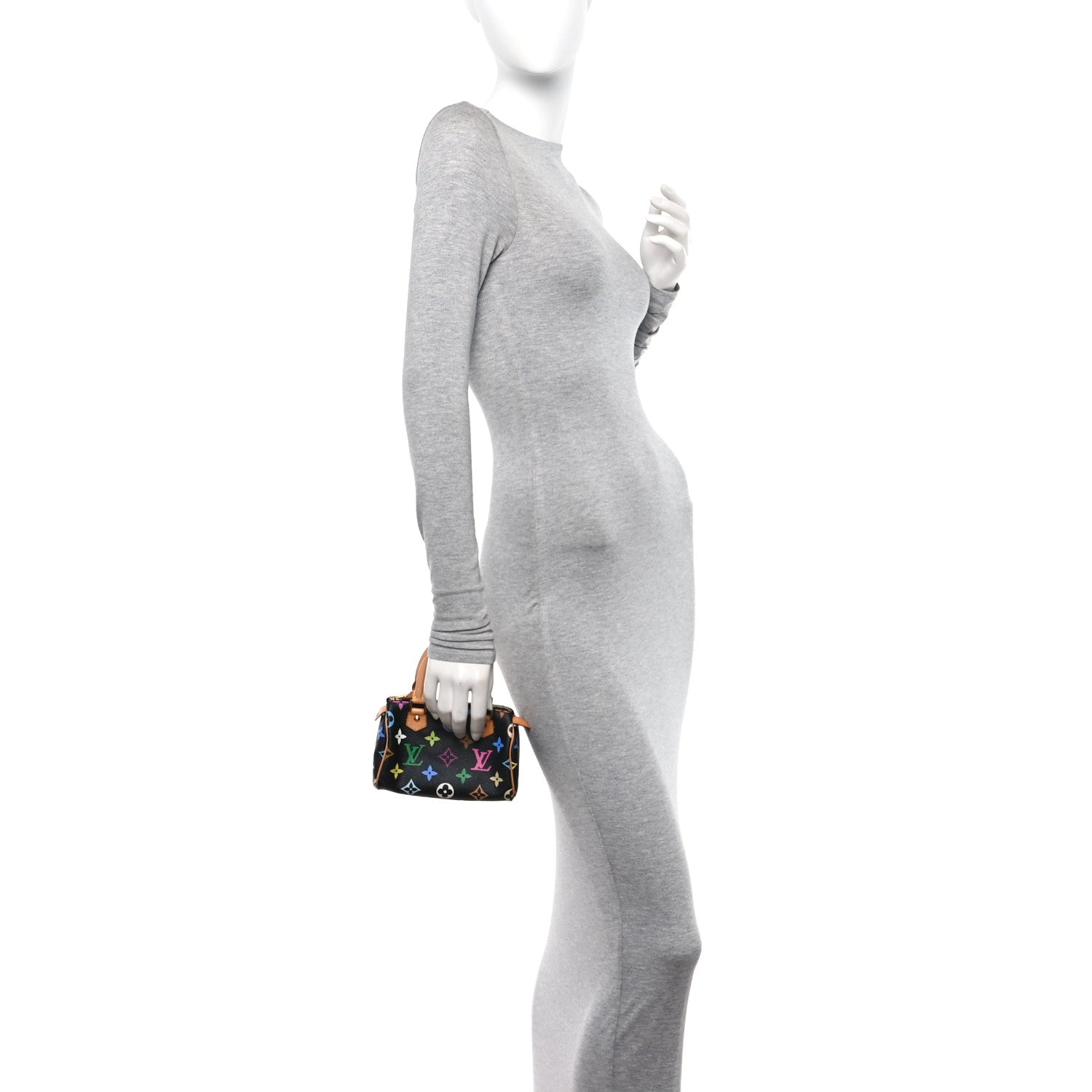 Louis Vuitton Monogram Multicolor Mini Sac HL Speedy Black 2 of 9