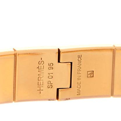 Hermes Enamel Printed Narrow Balades Equestres Positif Negatif Hinged Bracelet M 4 of 6