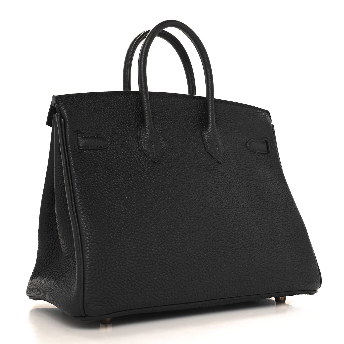 Togo Horseshoe Birkin 25 Black Bordeaux