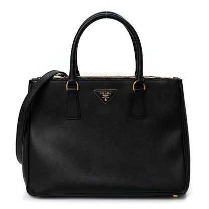 Prada Saffiano Medium Galleria Double Zip Tote Black 1 of 9