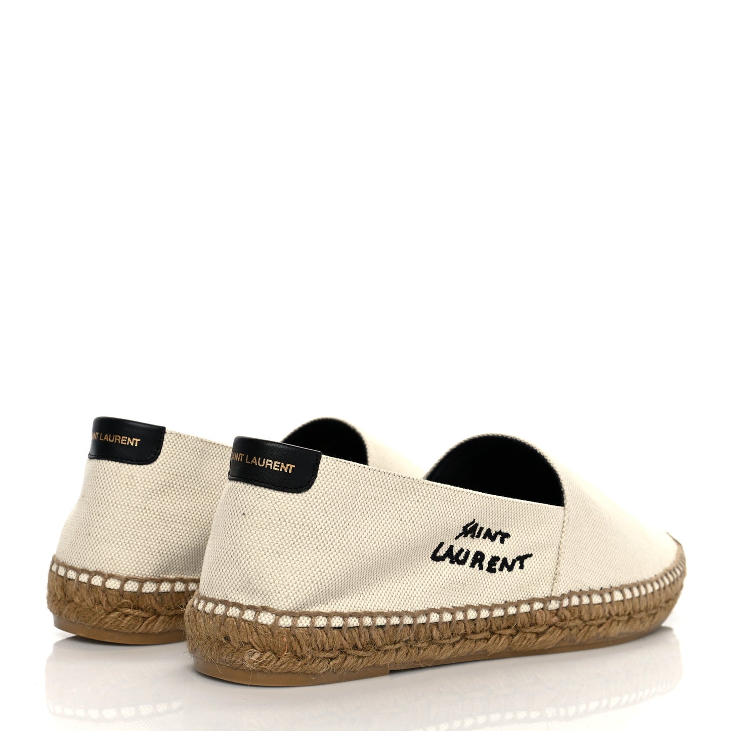 Canvas Nappa Elba Light Logo Embroidered Espadrilles 42 Ecru