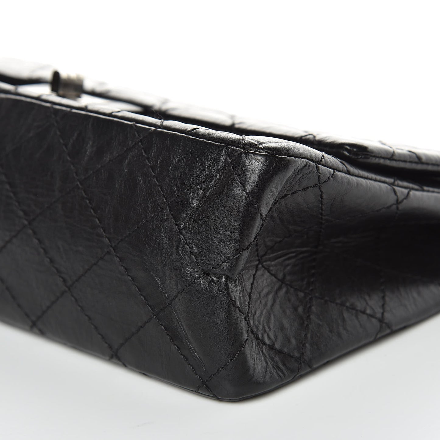 Aged Calfskin Quilted 2.55 Reissue 226 Flap Black