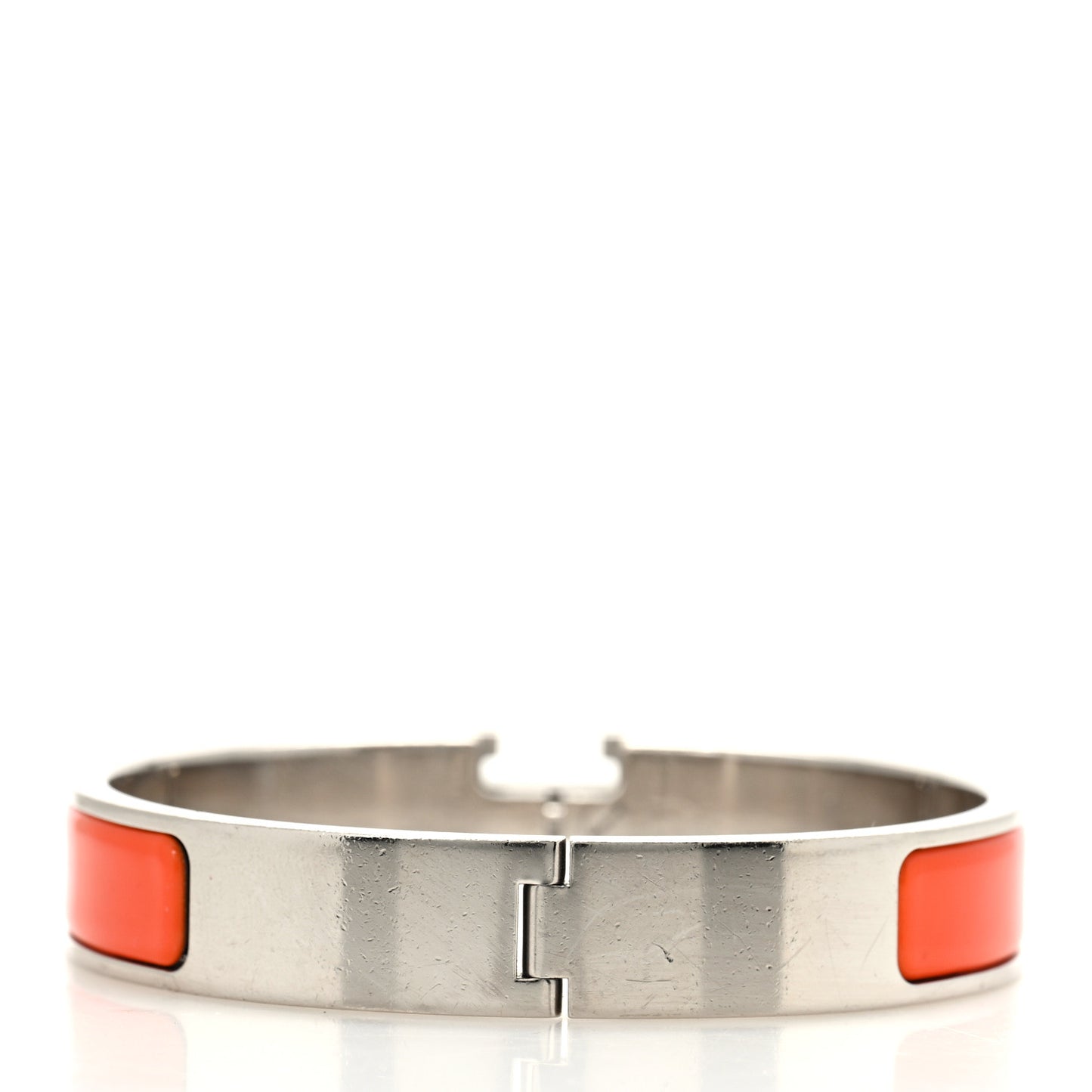 Enamel Narrow Clic Clac H Bracelet GM Orange