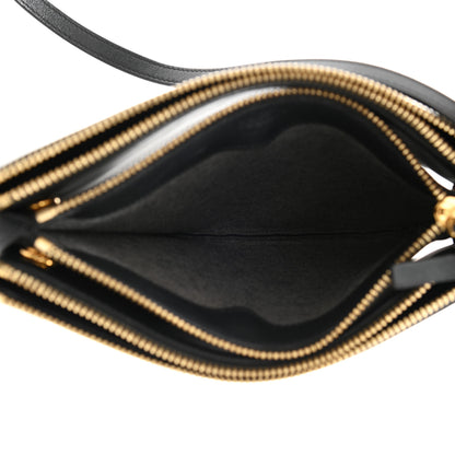 Celine Lambskin Small Trio Crossbody Bag Black 6 of 9