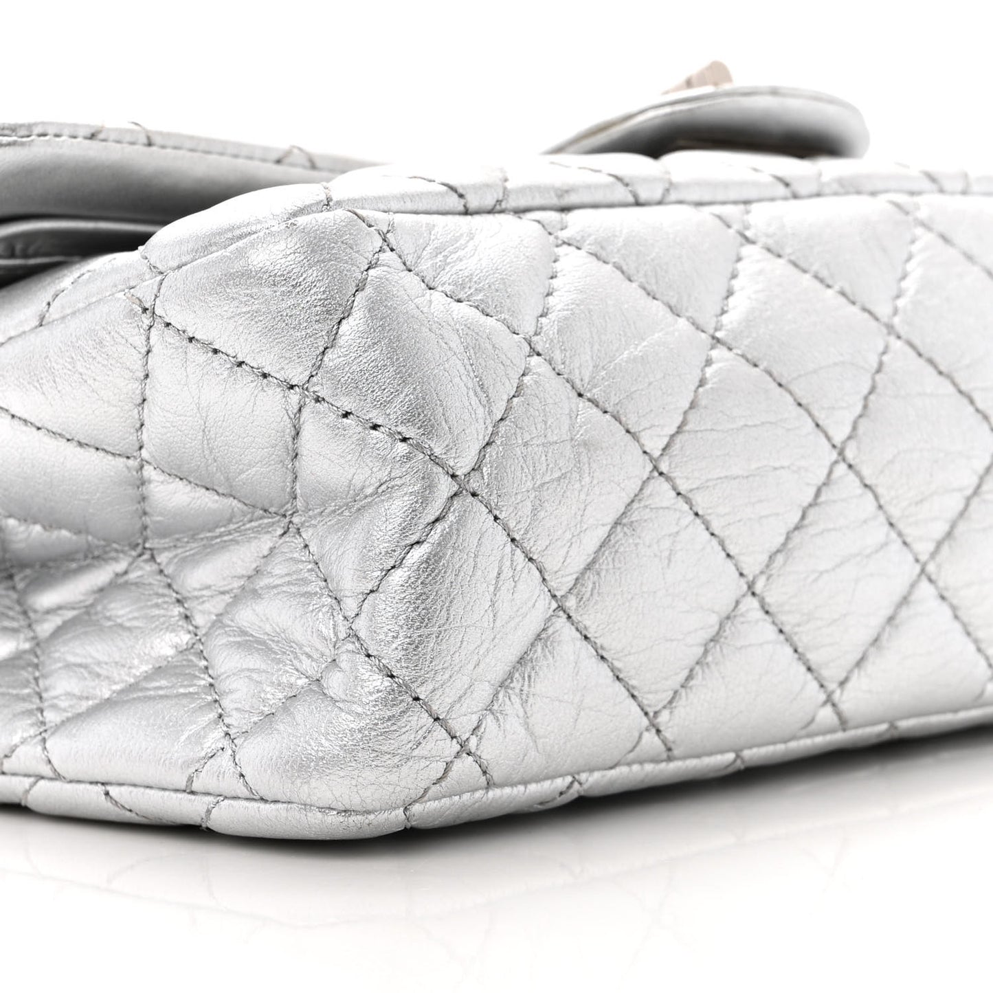 Metallic Lambskin Quilted 2.55 Reissue 226 Flap Silver