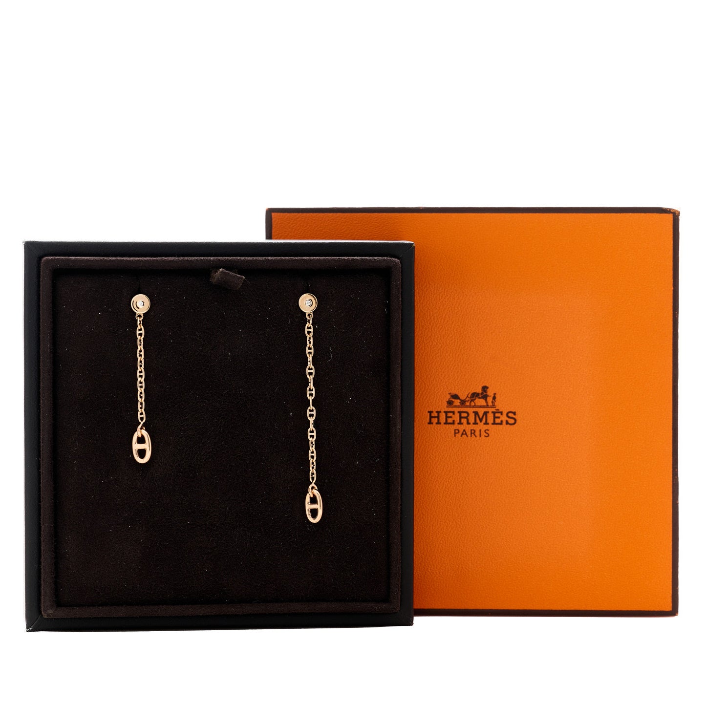 18K Rose Gold Diamond TPM Farandole Drop Earrings