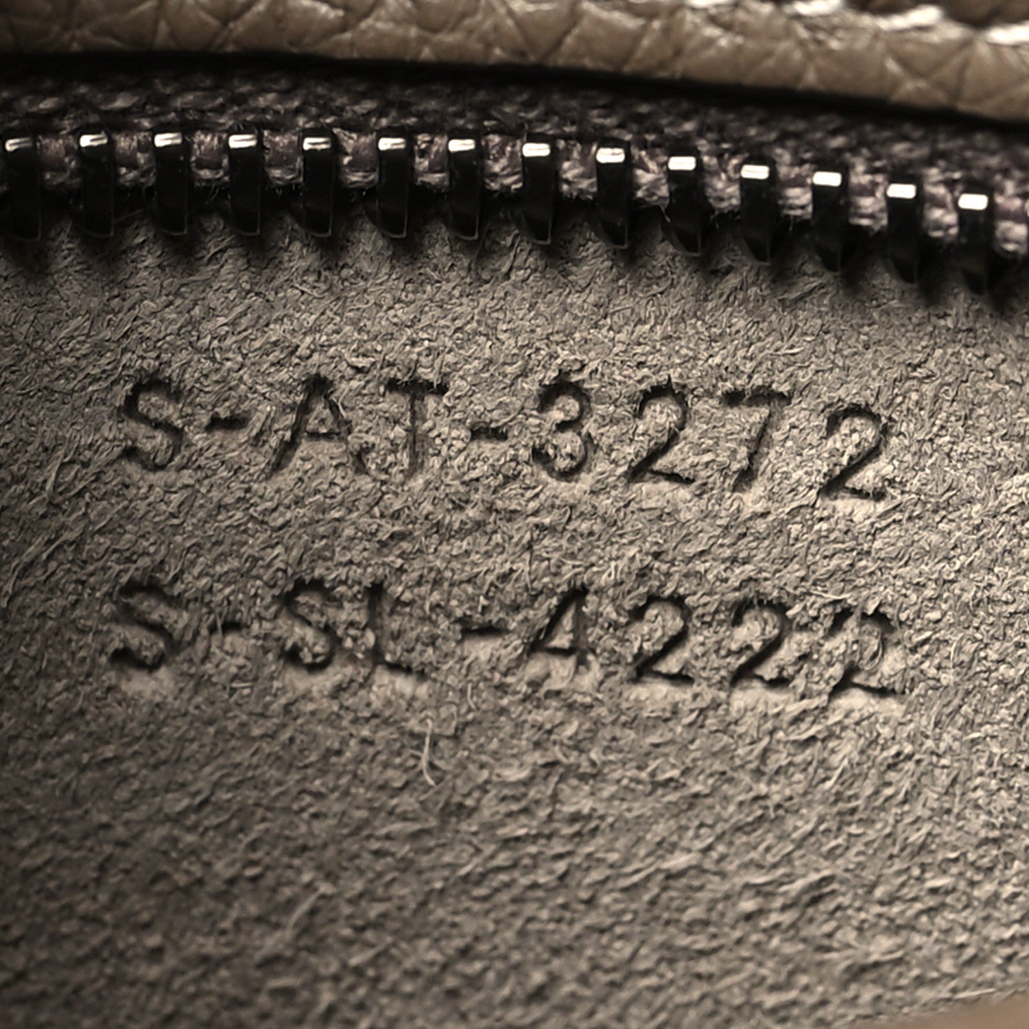 Celine Drummed Calfskin Nano Luggage Souris 7 of 10