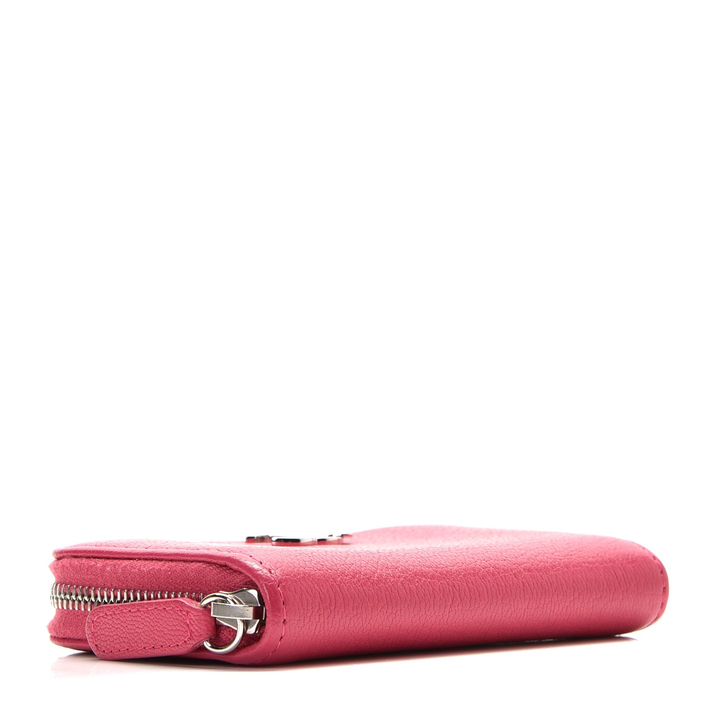 Goatskin Zip Coin Purse Fuchsia