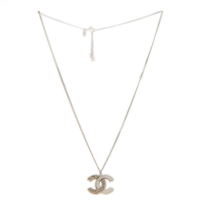 Chanel Crystal Chain CC Necklace Light Gold 3 of 5