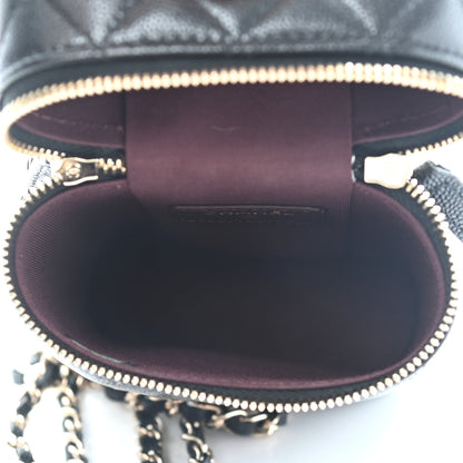 Chanel Caviar Quilted Phone Holder With Chain Black 5 of 9