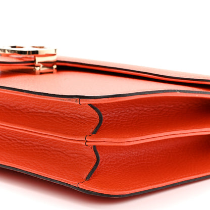 Gucci Dollar Calfskin Interlocking G Shoulder Bag Sun Orange 10 of 12