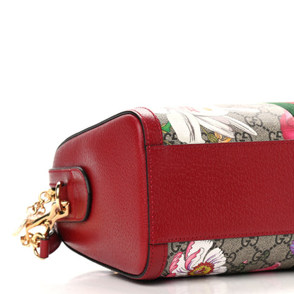 Gucci GG Supreme Monogram Flora Web Medium Ophidia Boston Red 8 of 9