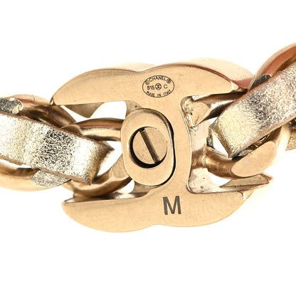 Chanel Metallic Lambskin CC Turnlock Chain Choker M Gold 5 of 6