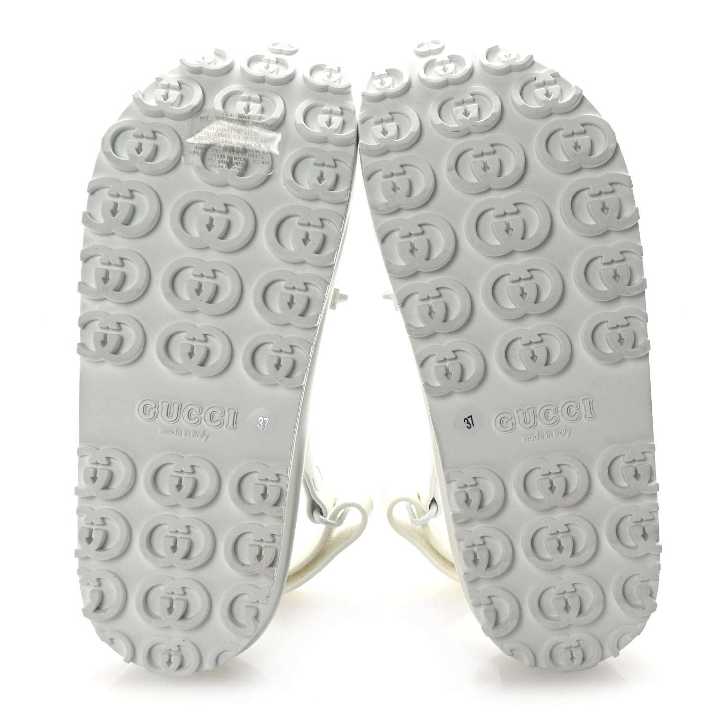 Soft Rubber Horsebit Touch Womens Strapped Sandals 37 Great White