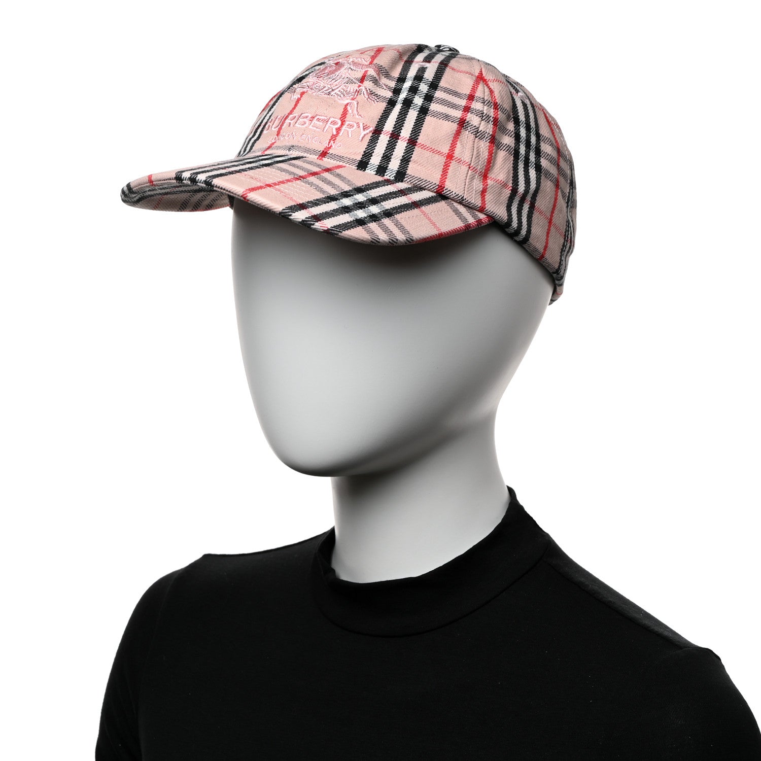 Burberry X SUPREME Cotton Vintage Check Monogram Baseball Hat Pink 2 of 11