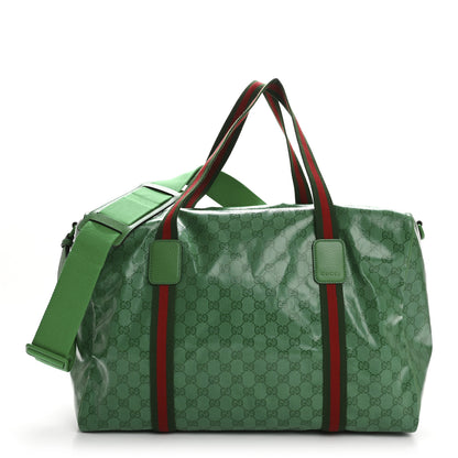 Gucci Crystal Monogram Web Medium Duffle Bag Green 1 of 9