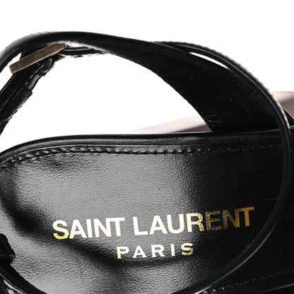 Saint Laurent Vitello Krisstal Jodie 95 Platform Sandals 38.5 Black 9 of 11