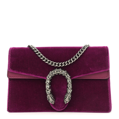 Gucci Velvet Super Mini Dionysus Shoulder Bag Fuchsia Violet Cyclamen 1 of 11
