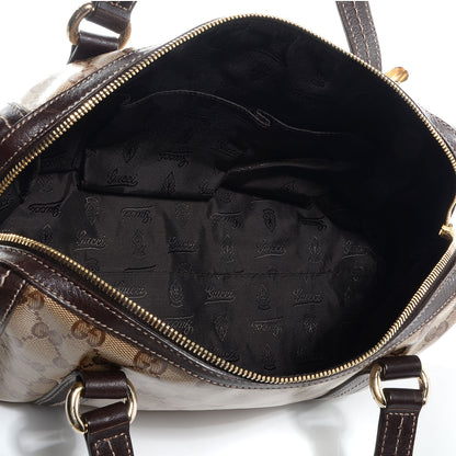 Gucci Crystal Monogram Duchessa Boston Bag Brown 5 of 7