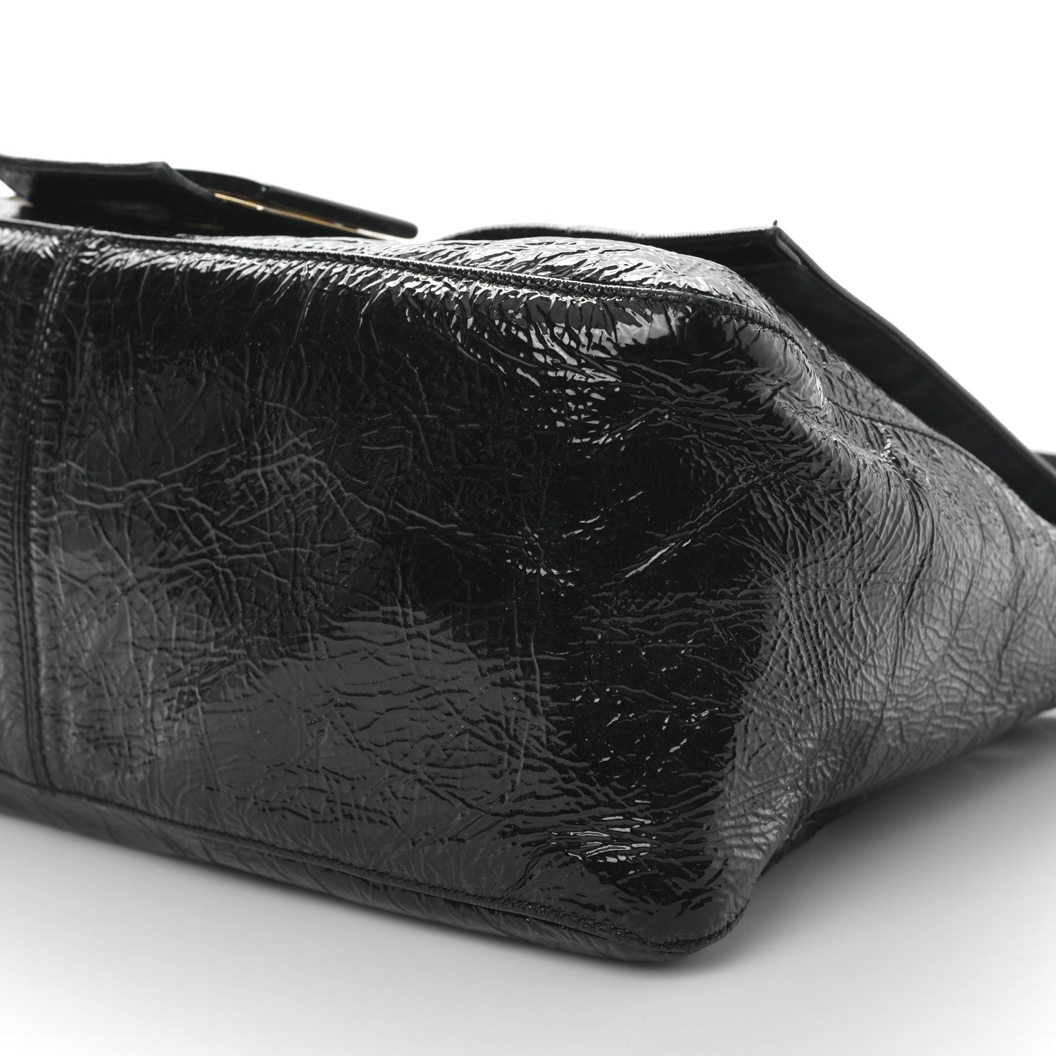 Fendi Patent Chamois Big Mama Baguette Black 1437342 – FASHIONPHILE