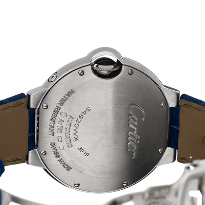 Cartier 18K White Gold Diamond Pave Bezel 37mm Ballon Bleu De Cartier Moonphase Automatic Watch 4 of 5