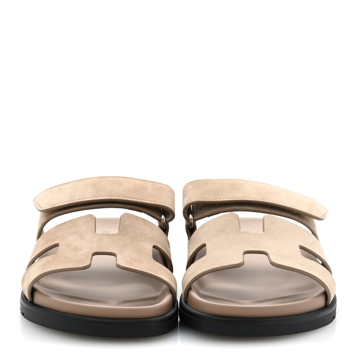 Suede Goatskin Womens Chypre Sandals 37.5 Beige Sable