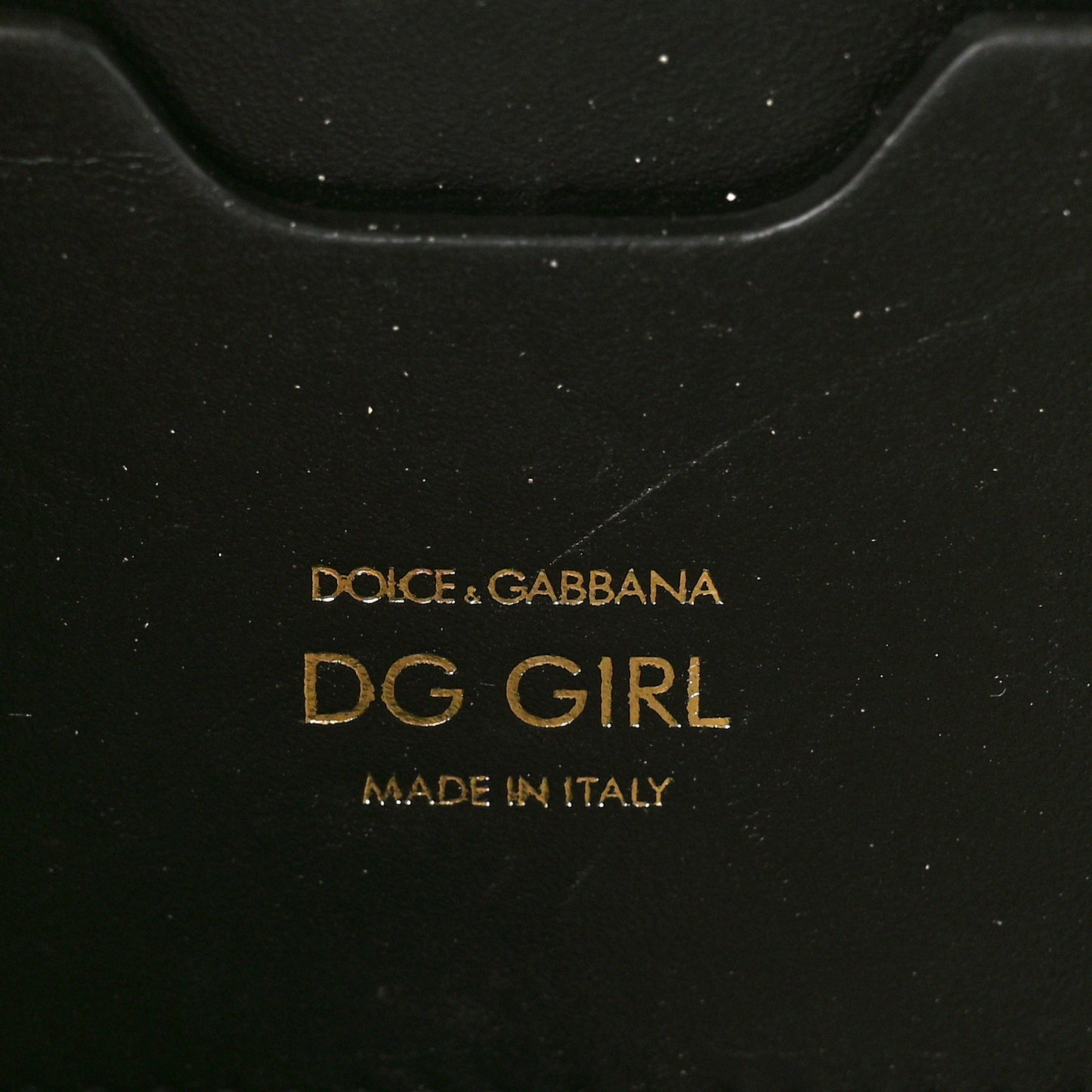 Metallic Calfskin DG Girls Shoulder Bag Gold
