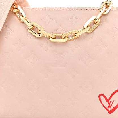 Louis Vuitton Lambskin Embossed Monogram Fall In Love Coussin PM Dragée Light Pink 9 of 11