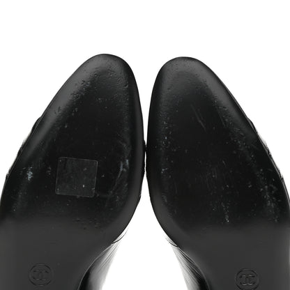 Chanel Patent Grosgrain Mocassin Loafers 39 Black 10 of 11