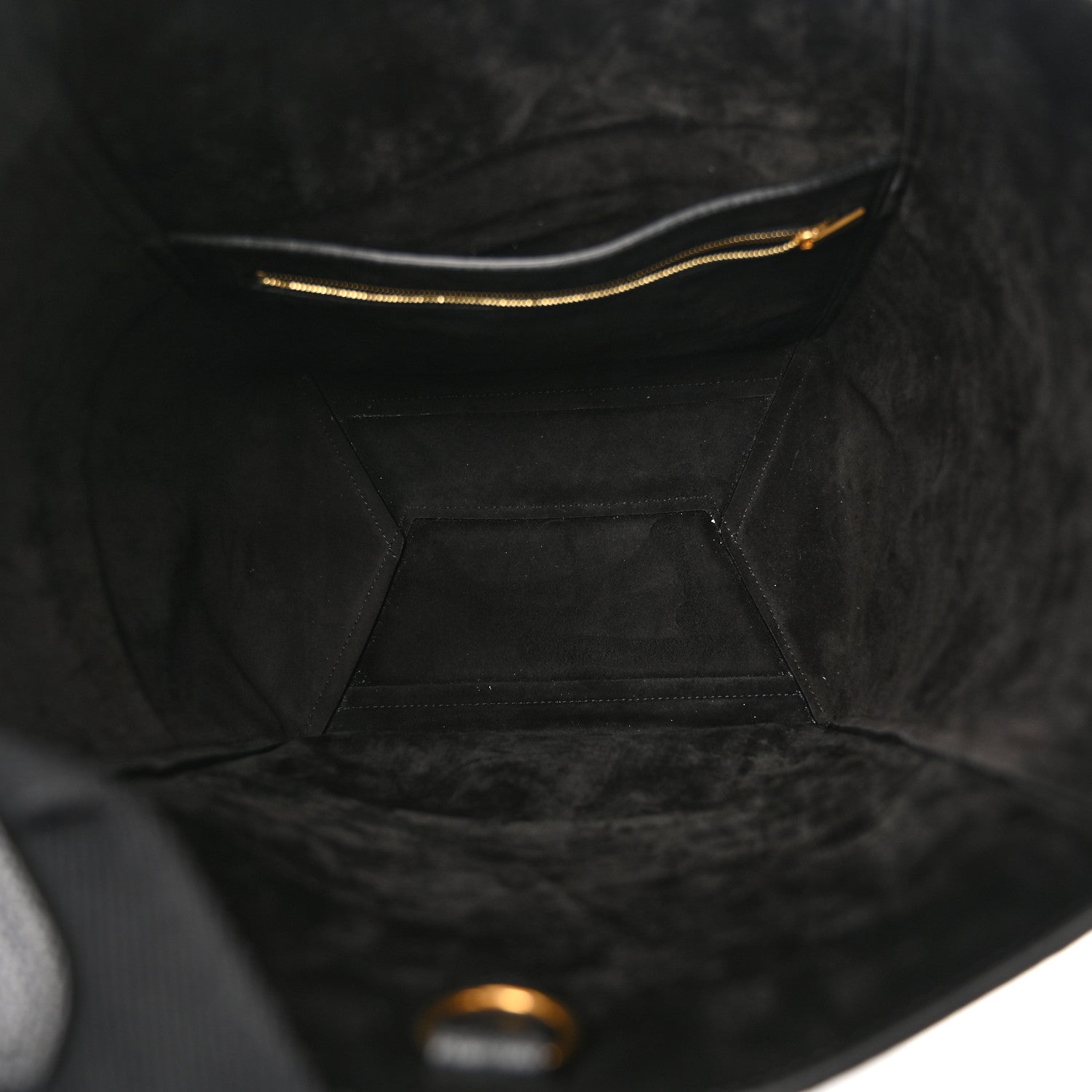 Celine Soft Grained Calfskin Sangle Bucket Bag Black 5 of 14