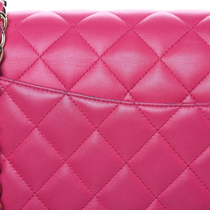Chanel Lambskin Quilted Jumbo Double Flap Fuchsia 18 of 23