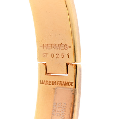 Hermes Enamel Narrow Clic Clac H Bracelet PM Rose Dragee 4 of 8