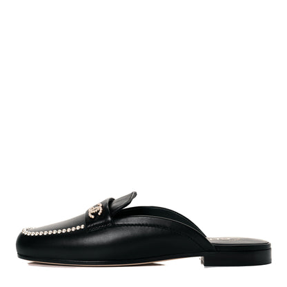Chanel Lambskin Pearl CC Mules 36 Black 1 of 11