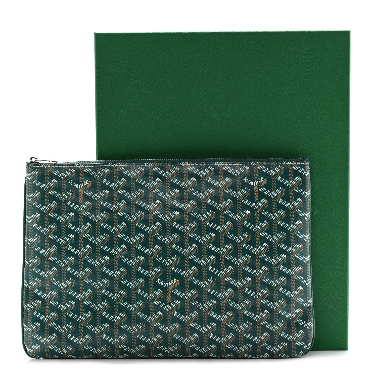 Goyard Goyardine Senat Pochette MM Green 8 of 8