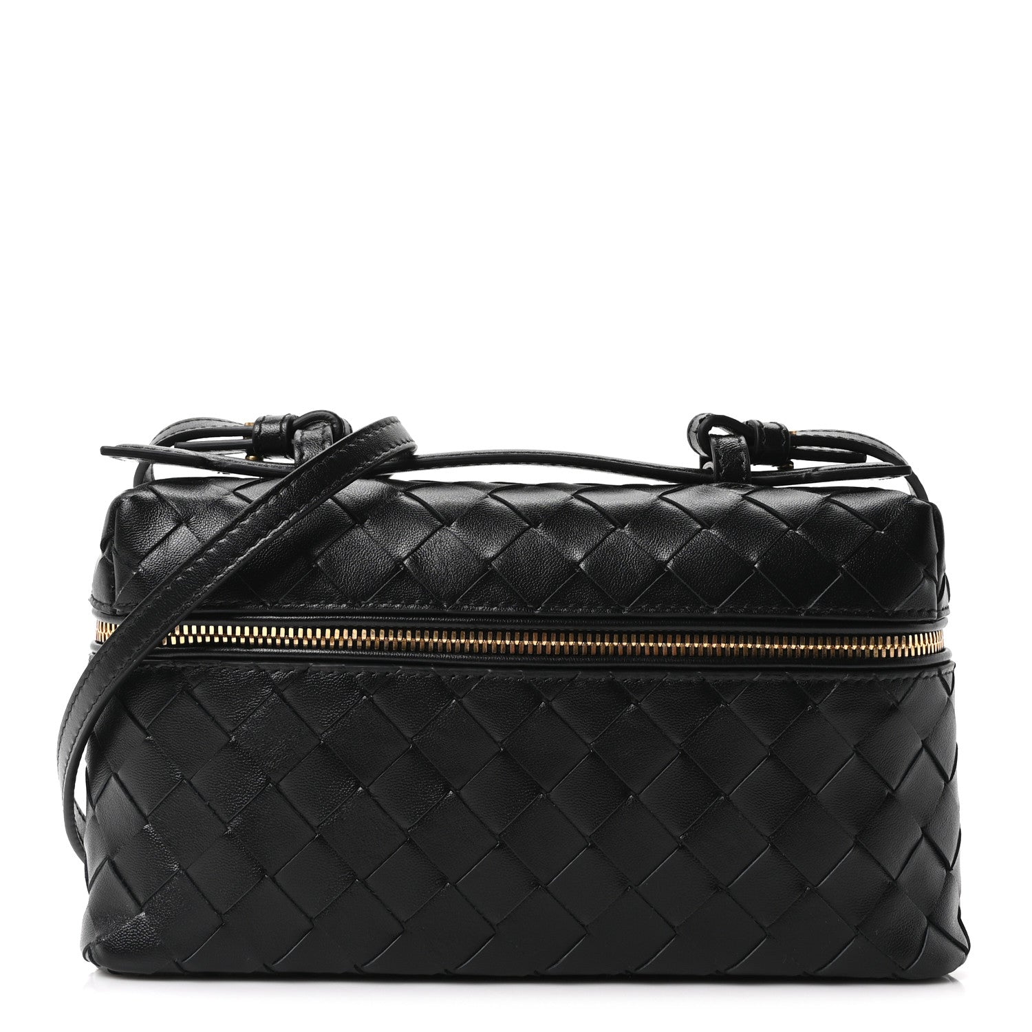 Bottega Veneta Calfskin Intrecciato Bang Bang Vanity Case Black 1 of 9