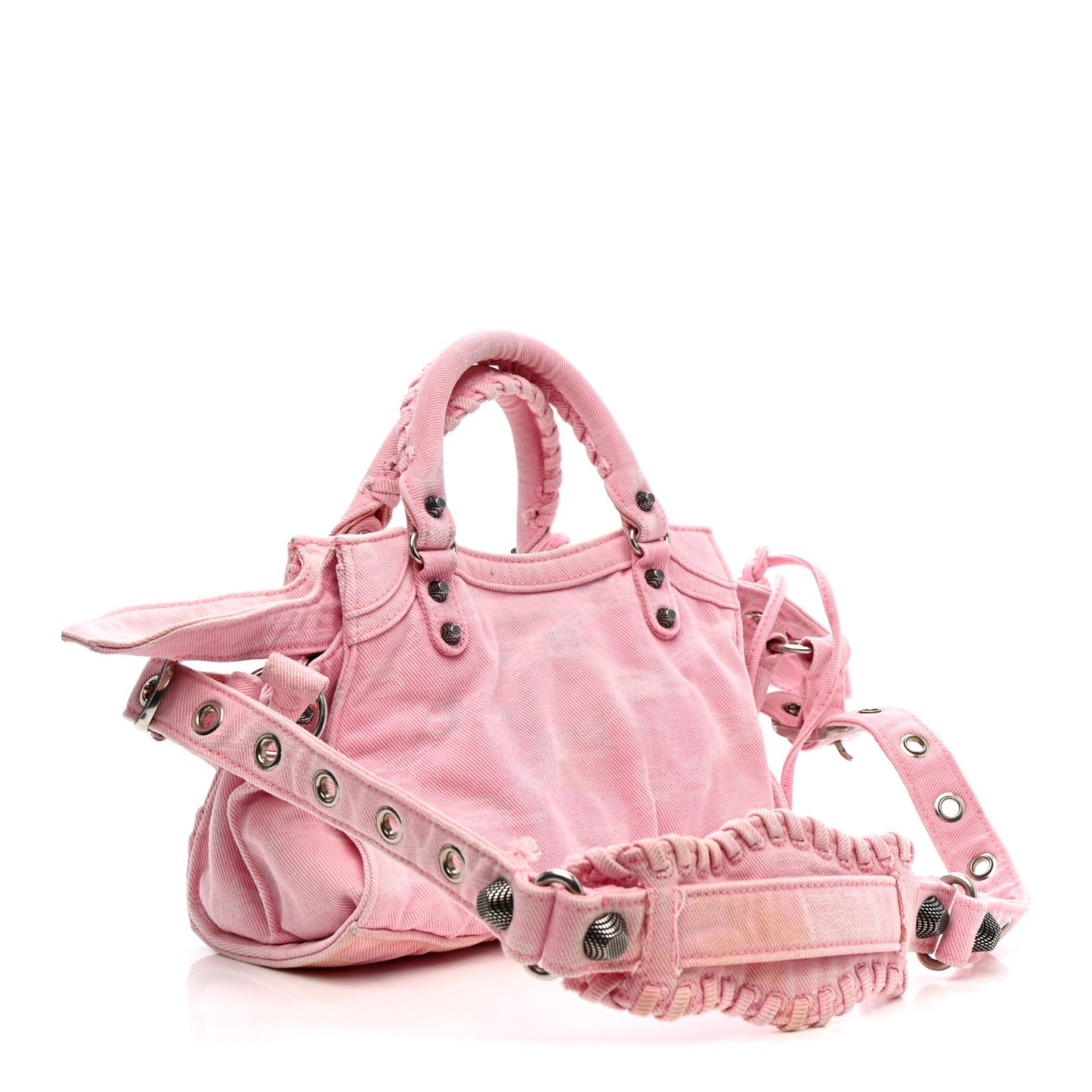 Denim BB Monogram Neo Cagole Handbag XS Pink