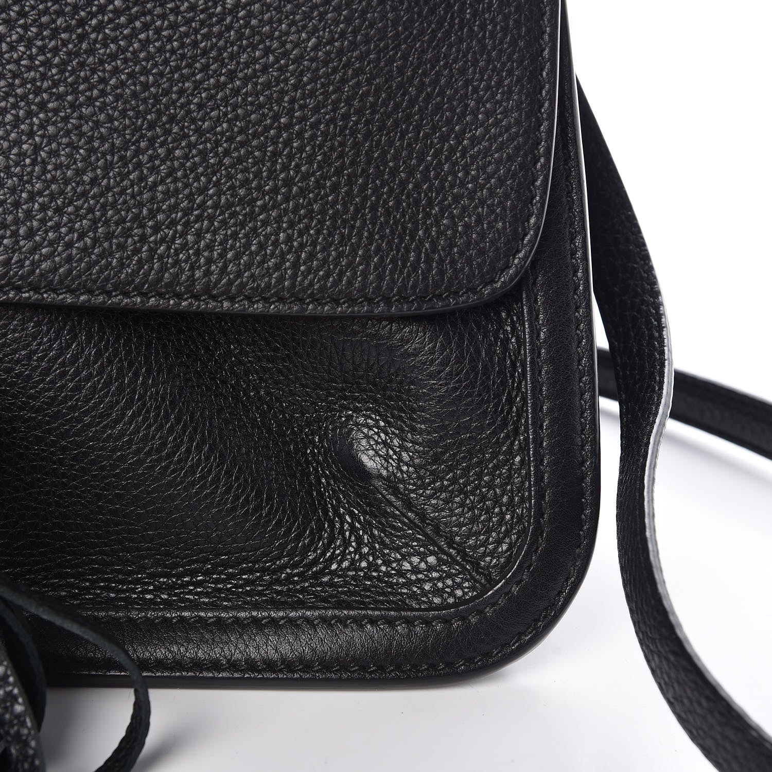 Gucci Pebbled Calfskin Medium Bamboo Daily Flap Shoulder Bag Black 10 of 11