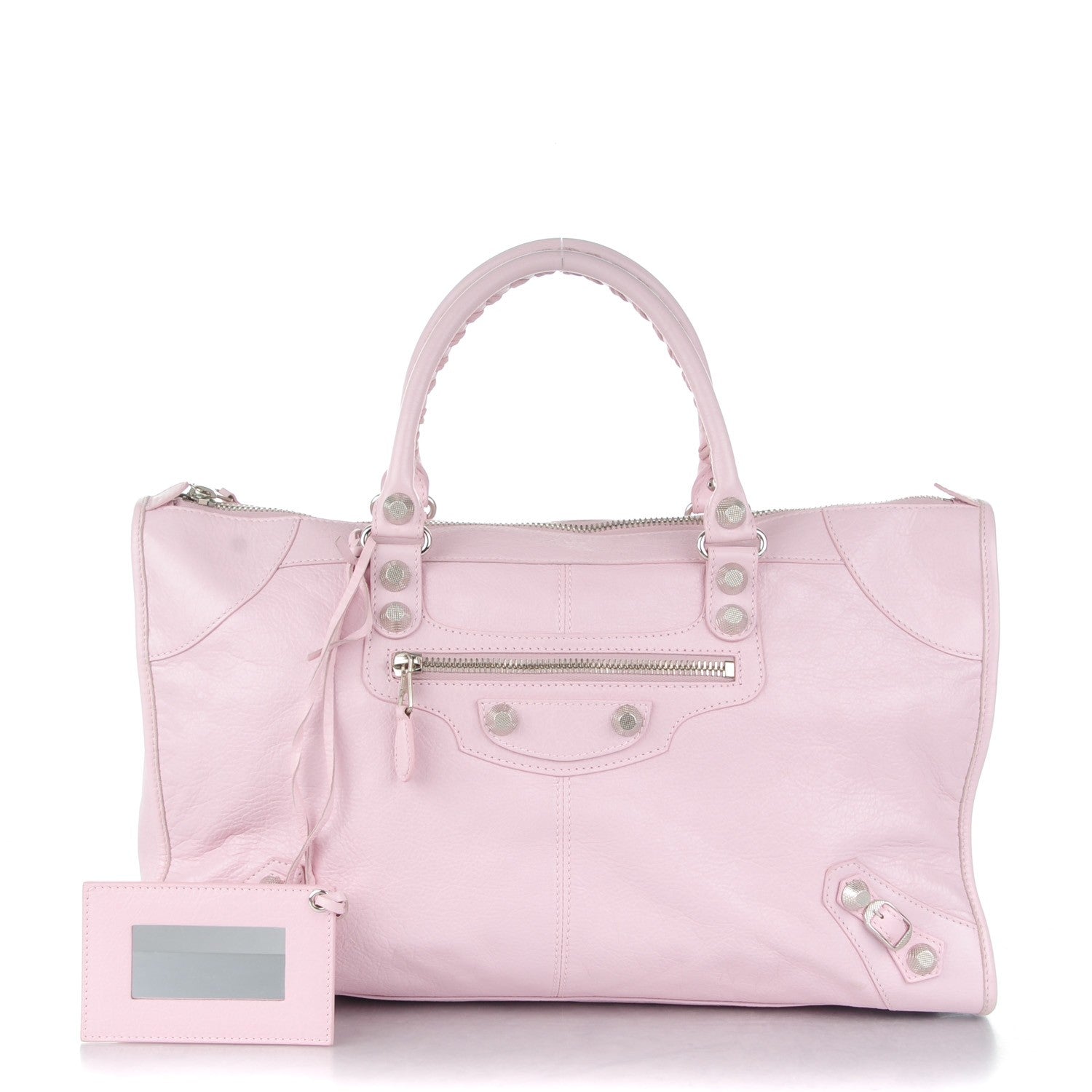 Balenciaga Agneau Giant 12 Silver Hardware Work Rose Poudre Rose Petunia 1 of 7